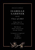 Cypress Flower Graduation Party Invitation