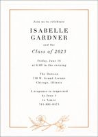 Cypress Flower Graduation Party Invitation