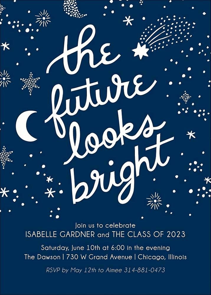 Future Looks Bright Graduation Party Invitation