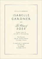 Thin Line Graduation Party Invitation