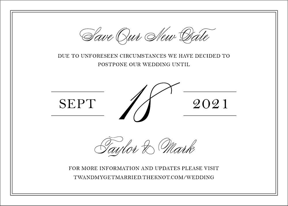 Black Tie Change the Date Card