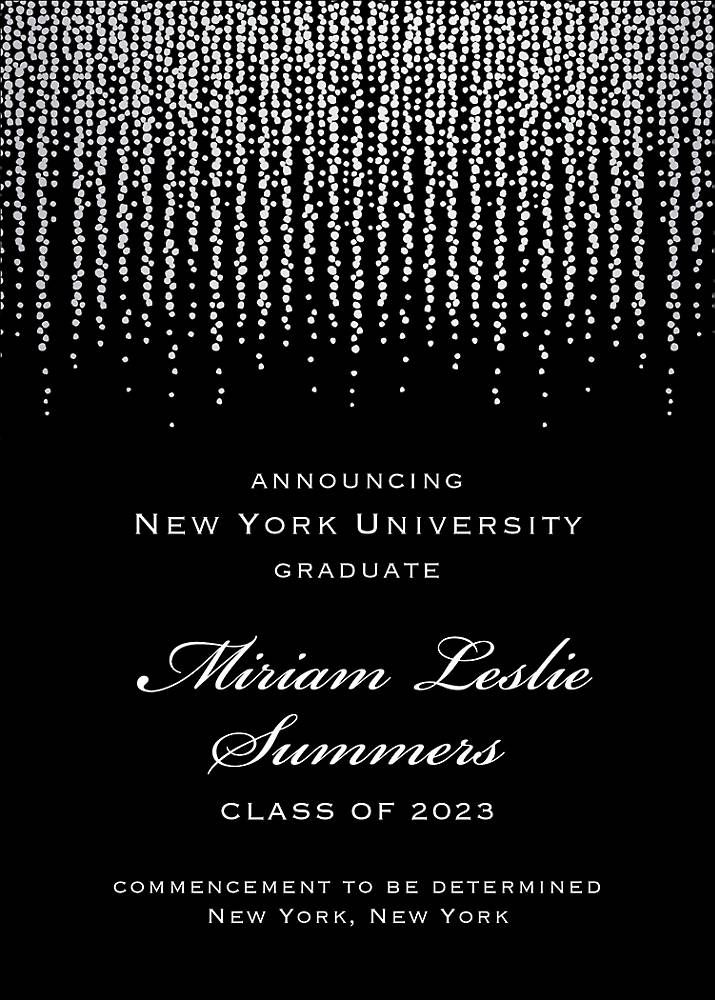 Foil Chandelier Graduation Announcement