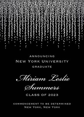 Foil Chandelier Graduation Announcement