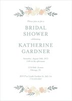 Soft Foliage Bridal Shower Invitation