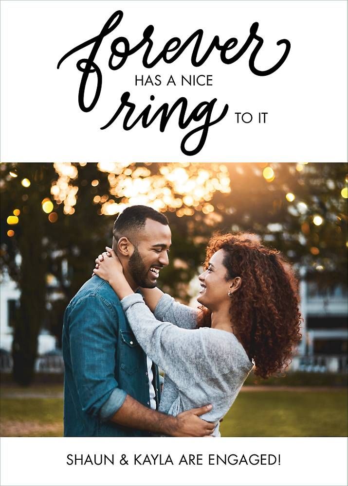 Forever Has a Ring Engagement Party Invitation