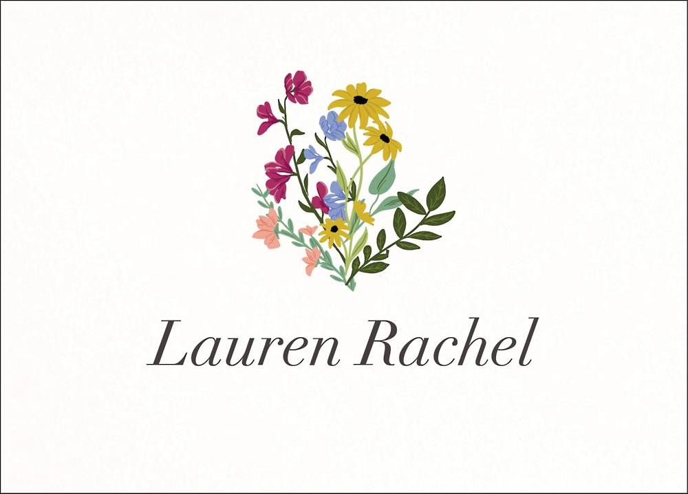 Wildflower Star Bat Mitzvah Stationery