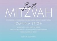 Ombre Bat Mitzvah Invitation