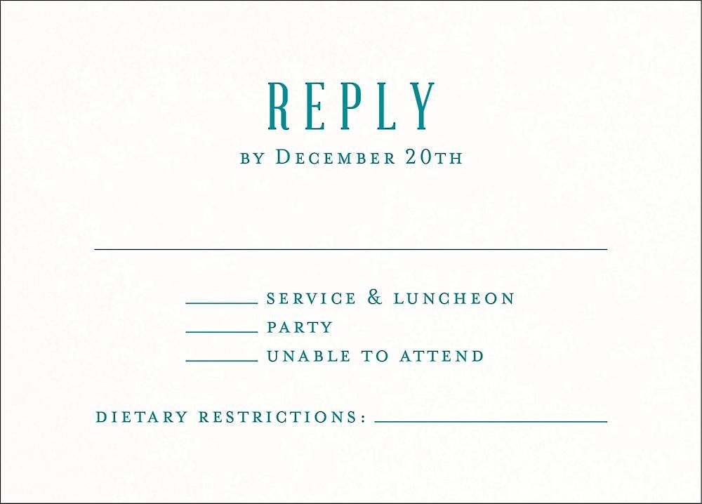 Line Dot Border Bat Mitzvah Response Card