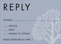 Split Tree Bar Mitzvah Response Card