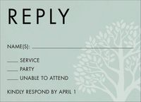 Split Tree Bar Mitzvah Response Card