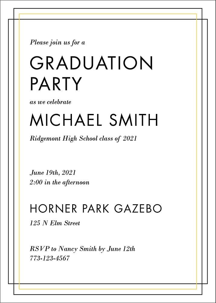 graduation party borders