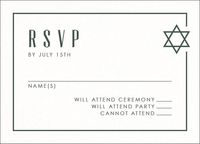 Star Border Bar Mitzvah Response Card