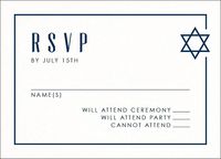 Star Border Bar Mitzvah Response Card