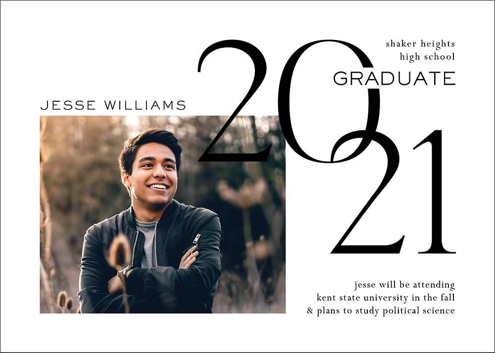 Intertwined Year Graduation Announcement