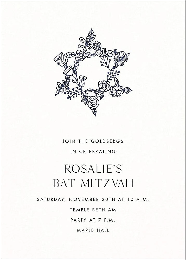 Nitzan I Bat Mitzvah Invitation