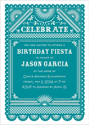 Fiesta Flag Birthday Party Invitation