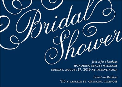 Script Bridal Shower Invitation