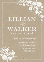 Paper Bag Floral Engagement Party Invitation