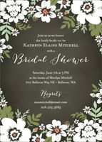 Chalk Floral Bridal Shower Invitation