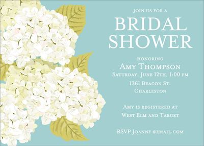 Hydrangea Bridal Shower Invitation