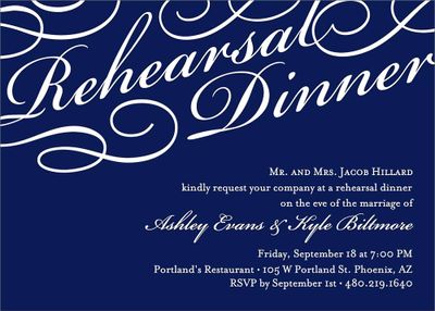 Script Rehearsal Dinner Invitation