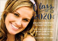 Chalk Script Photo Graduation Party Invitation