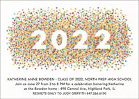 Colorful Confetti Graduation Party Invitation