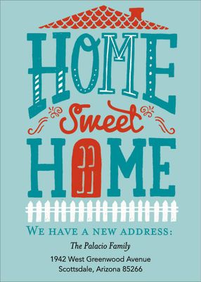 Home Sweet Home Moving Announcement