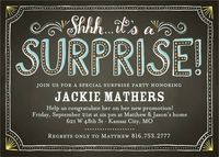 Chalk Surprise Party Invitation