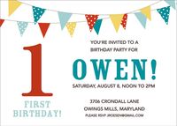 Flags Birthday Party Invitation