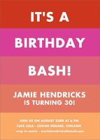 Color Block Birthday Party Invitation