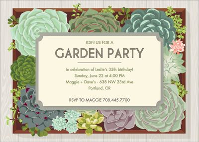 Garden Party Invitation