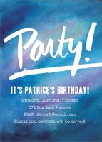 Watercolor Background Party Invitation