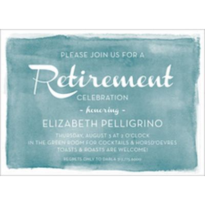 Watercolor Retirement Party Invitation