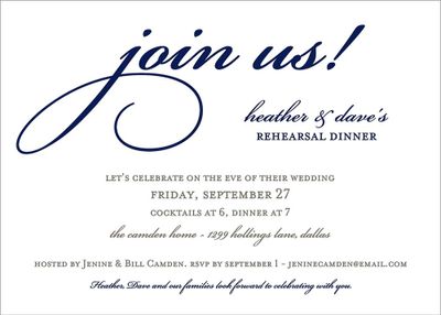 Join Us Rehearsal Dinner Invitation