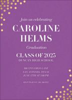 Gold Foil Stamped Confetti Graduation Party Invitation