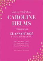 Gold Foil Stamped Confetti Graduation Party Invitation