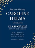 Gold Foil Stamped Confetti Graduation Party Invitation