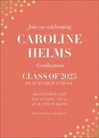 Gold Foil Stamped Confetti Graduation Party Invitation