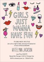 Girls Wanna Bachelorette Party Invitation