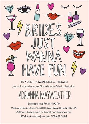 Brides Wanna Bridal Shower Invitation