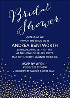 Gold Foil Stamped Champagne Bridal Shower Invitation