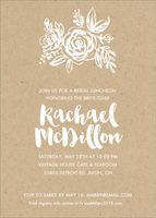 Paper Bag Flowers Bridal Shower Invitation