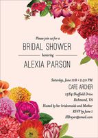 Vintage Floral Bridal Shower Invitation