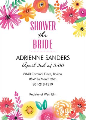 Wildflowers Bridal Shower Invitation