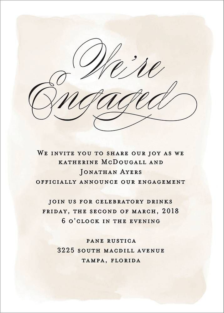 Chateau Engagement Party Invitation