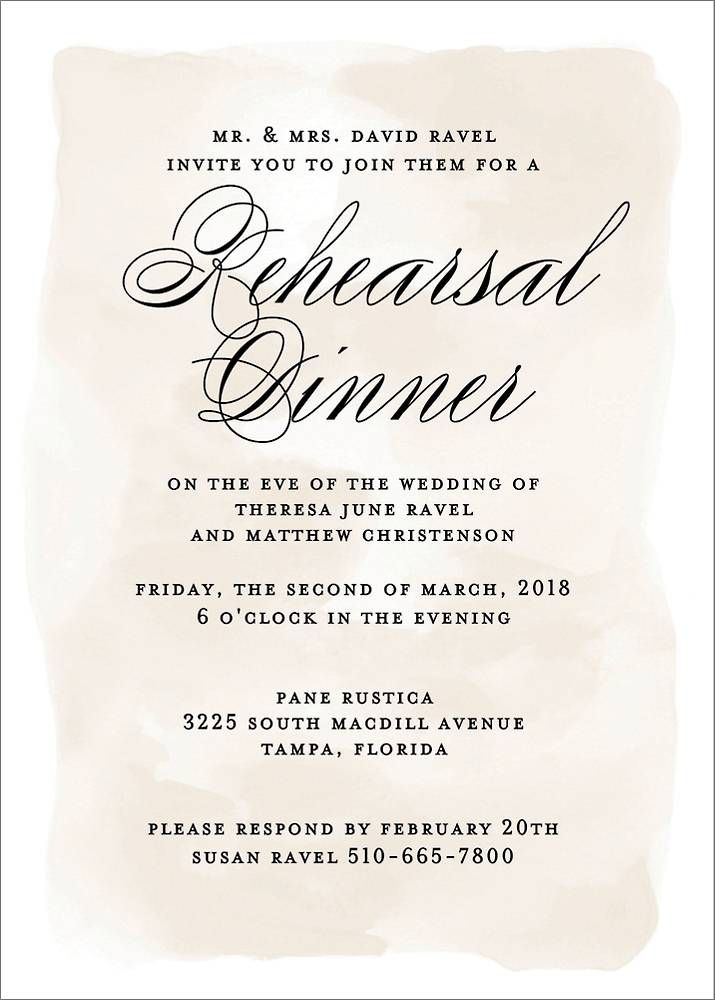 Chateau Rehearsal Dinner Invitation