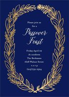 Gold Foil Stamped Le Jardin Passover Party Invitation