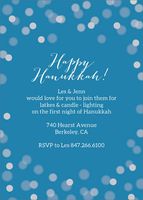 Hanukkah Lights Holiday Party Invitation