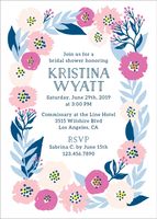 Folk Floral Frame Bridal Shower Invitation